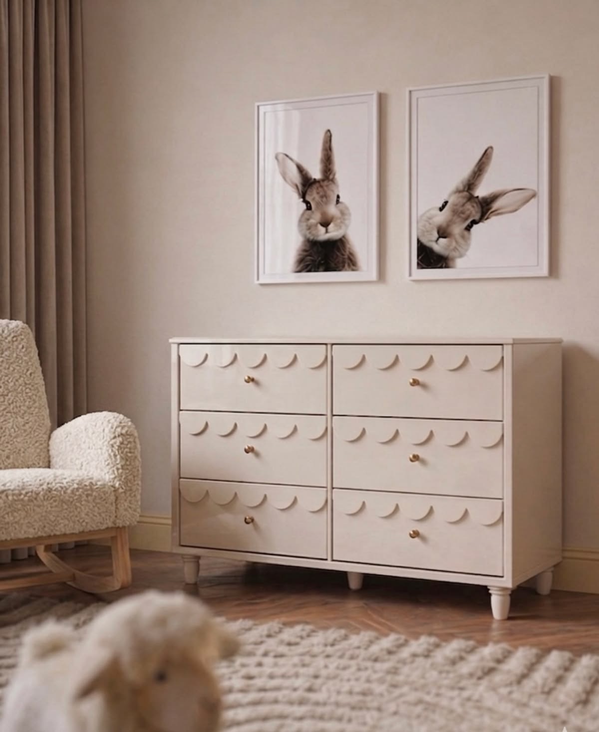 Nala scalloped chest of drawer